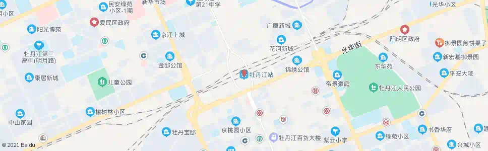 牡丹江步行街_公交站地图_牡丹江公交_妙搜公交查询2025