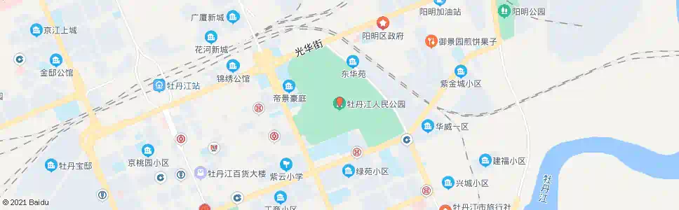 牡丹江人民公园_公交站地图_牡丹江公交_妙搜公交查询2025
