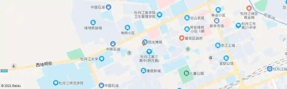 牡丹江明月西路_公交站地图_牡丹江公交_妙搜公交查询2025