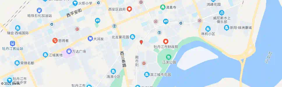 牡丹江西二条路_公交站地图_牡丹江公交_妙搜公交查询2025