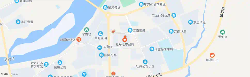 牡丹江党政办公中心(东行)_公交站地图_牡丹江公交_妙搜公交查询2025