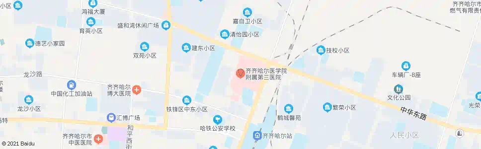 齐齐哈尔附属三院_公交站地图_齐齐哈尔公交_妙搜公交查询2025