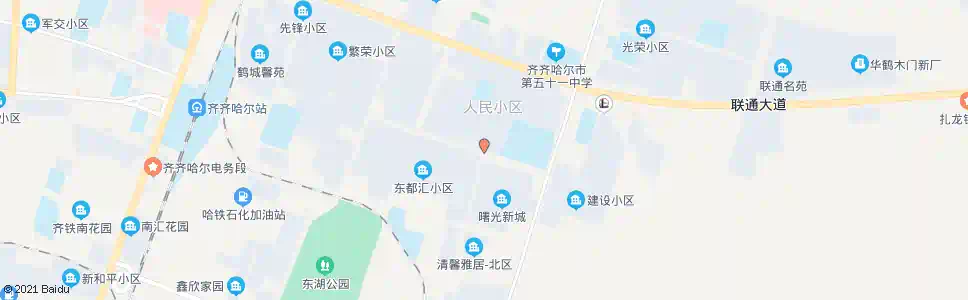 齐齐哈尔人民小区南门_公交站地图_齐齐哈尔公交_妙搜公交查询2025