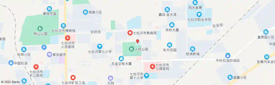 七台河桃山体育馆_公交站地图_七台河公交_妙搜公交查询2025