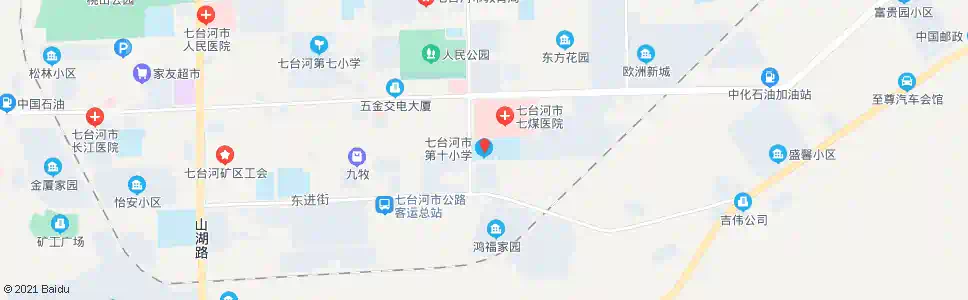 七台河第十小学_公交站地图_七台河公交_妙搜公交查询2025