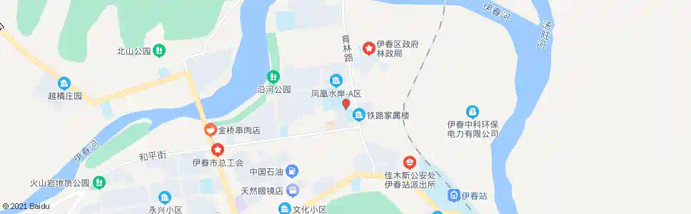 伊春二中_公交站地图_伊春公交_妙搜公交查询2025