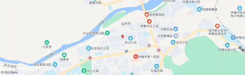 伊春二粮店_公交站地图_伊春公交_妙搜公交查询2025
