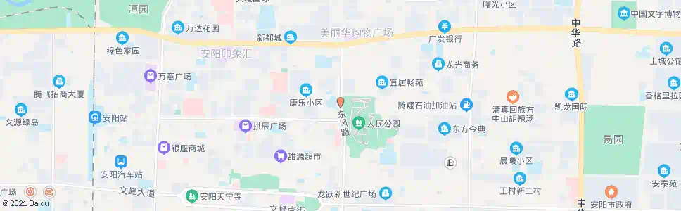 安阳人民公园(灯塔路口)_公交站地图_安阳公交_妙搜公交查询2025
