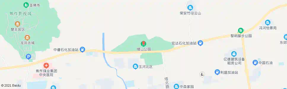 焦作缝山针公园_公交站地图_焦作公交_妙搜公交查询2025