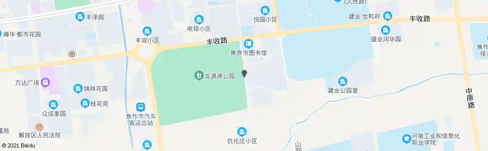 焦作龙源湖公园东门_公交站地图_焦作公交_妙搜公交查询2025