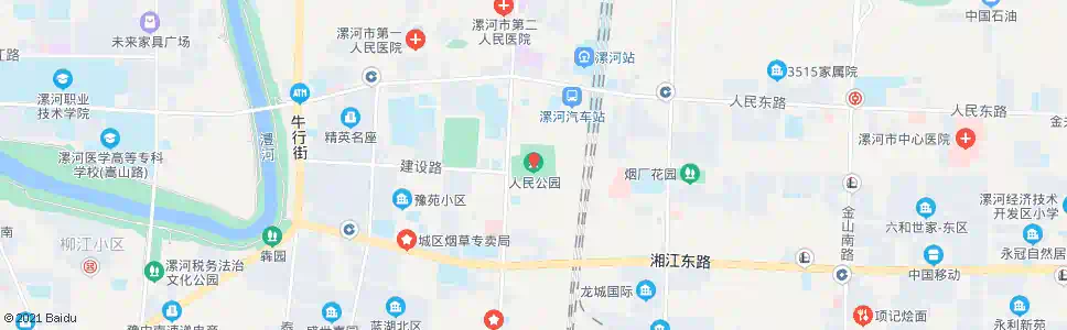 漯河人民公园_公交站地图_漯河公交_妙搜公交查询2025