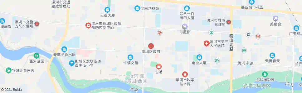 漯河郾城区政府_公交站地图_漯河公交_妙搜公交查询2025
