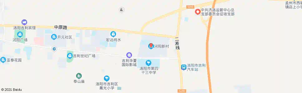 洛阳河阳新村_公交站地图_洛阳公交_妙搜公交查询2025
