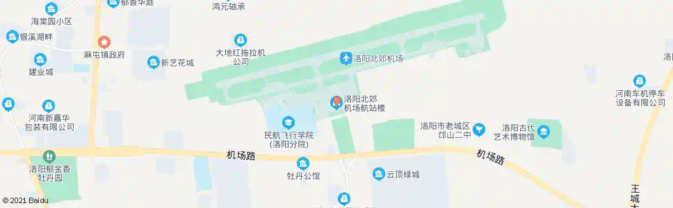 洛阳飞机场_公交站地图_洛阳公交_妙搜公交查询2025