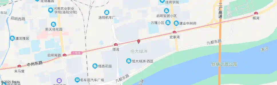 洛阳恒大绿洲北口_公交站地图_洛阳公交_妙搜公交查询2025