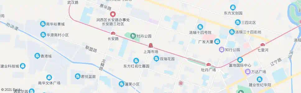 洛阳上海市场(景华路青岛路口)_公交站地图_洛阳公交_妙搜公交查询2025