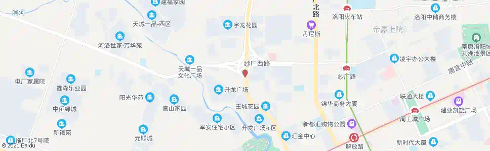 洛阳纱厂西路王城大道口西_公交站地图_洛阳公交_妙搜公交查询2025