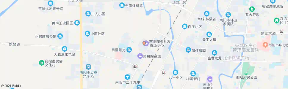 南阳陶瓷市场_公交站地图_南阳公交_妙搜公交查询2025