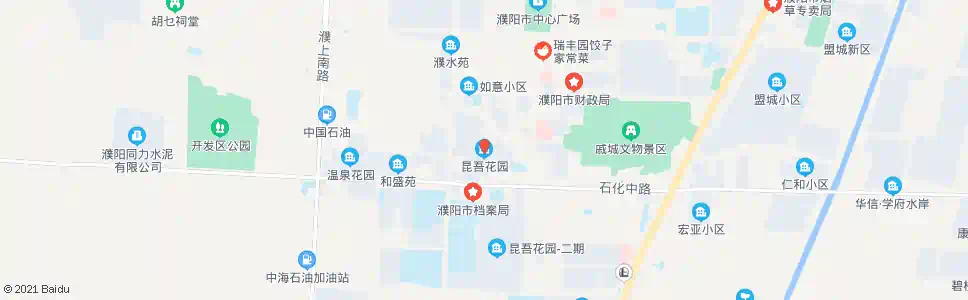 濮阳昆吾花园_公交站地图_濮阳公交_妙搜公交查询2025