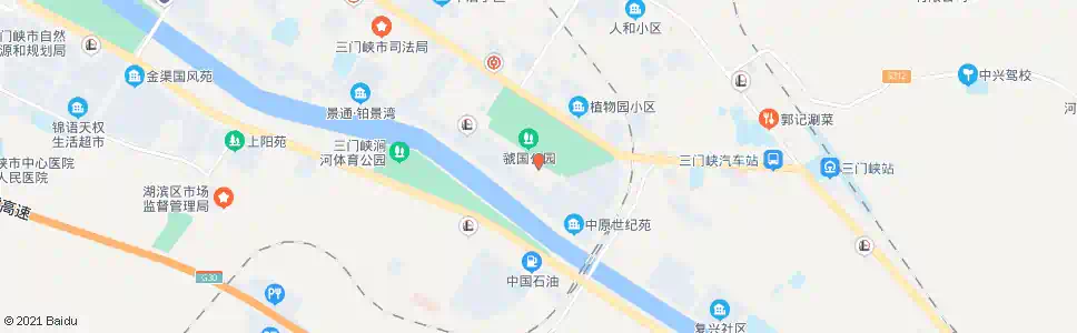 三门峡植物园南门_公交站地图_三门峡公交_妙搜公交查询2025