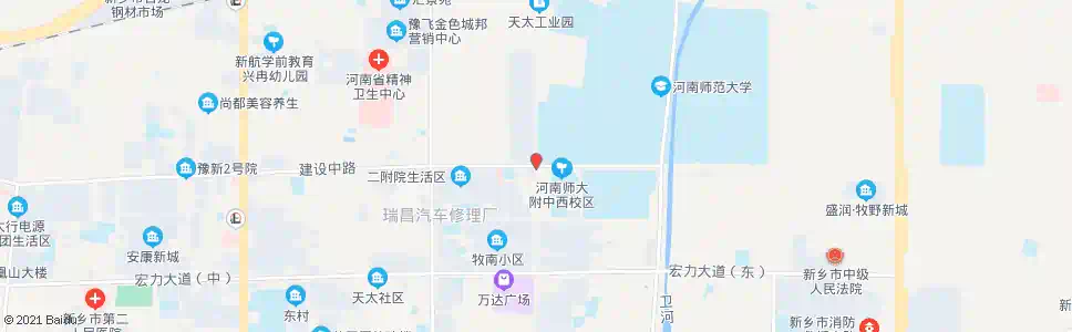 新乡建设路学院街口_公交站地图_新乡公交_妙搜公交查询2025
