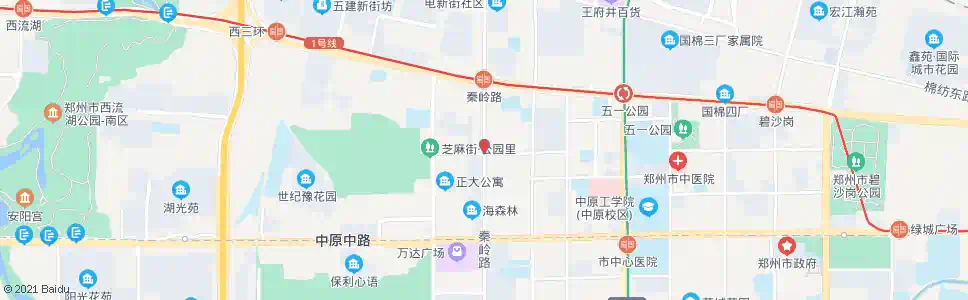 郑州秦岭路岗坡路_公交站地图_郑州公交_妙搜公交查询2025