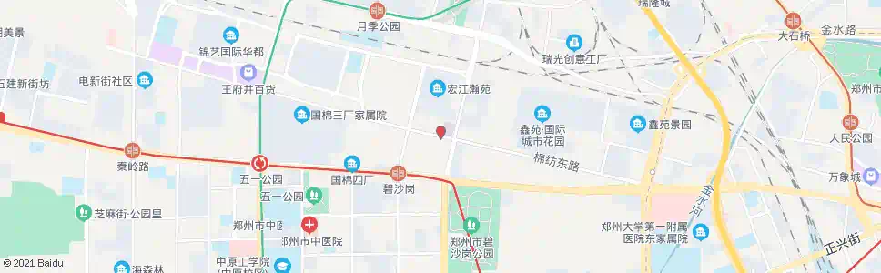 郑州嵩山路棉纺路_公交站地图_郑州公交_妙搜公交查询2025