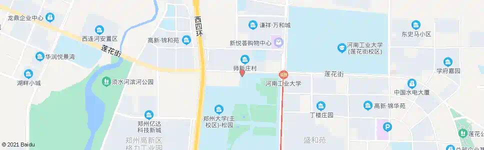 郑州中州大学校区北门_公交站地图_郑州公交_妙搜公交查询2025
