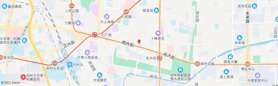 郑州管城街西大街_公交站地图_郑州公交_妙搜公交查询2025