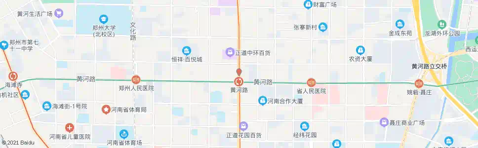 郑州花园路黄河路_公交站地图_郑州公交_妙搜公交查询2025