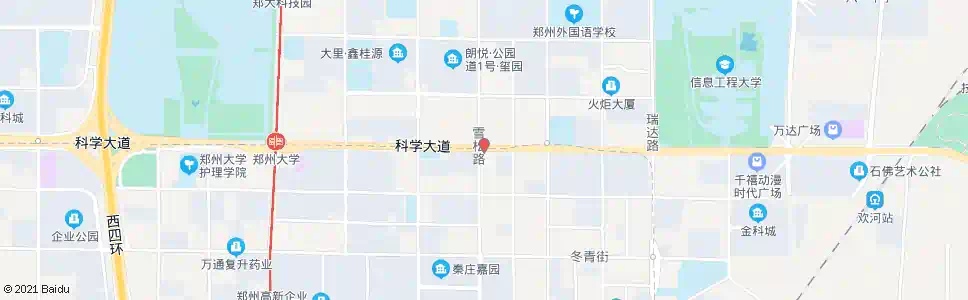 郑州雪松路科学大道_公交站地图_郑州公交_妙搜公交查询2025