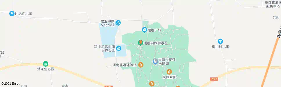 郑州樱桃沟景区_公交站地图_郑州公交_妙搜公交查询2025