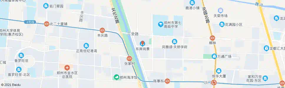 郑州东岸尚景社区_公交站地图_郑州公交_妙搜公交查询2025