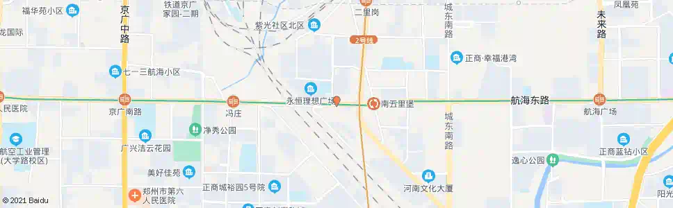 郑州航海路紫荆山路_公交站地图_郑州公交_妙搜公交查询2025