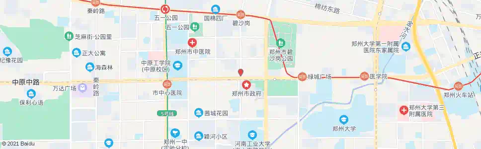郑州百花路中原路站_公交站地图_郑州公交_妙搜公交查询2025