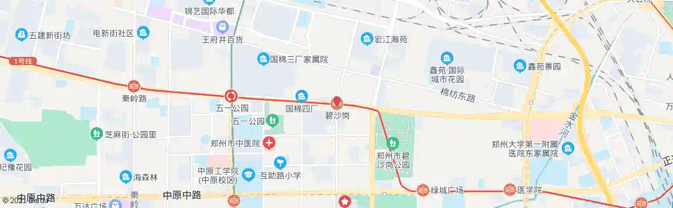 郑州友爱路碧沙岗_公交站地图_郑州公交_妙搜公交查询2025
