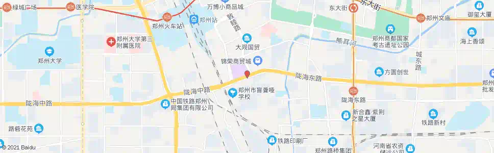 郑州一马路陇海路_公交站地图_郑州公交_妙搜公交查询2025