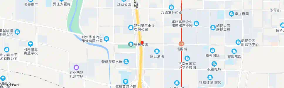 郑州梧桐街西四环_公交站地图_郑州公交_妙搜公交查询2025