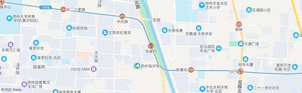 郑州三全路张家村站_公交站地图_郑州公交_妙搜公交查询2025