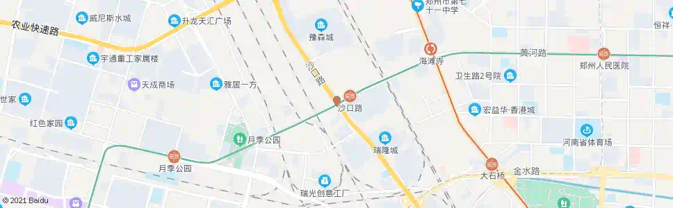 郑州黄河路沙口路_公交站地图_郑州公交_妙搜公交查询2025