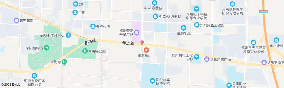 郑州荥泽大道郑上路口_公交站地图_郑州公交_妙搜公交查询2025