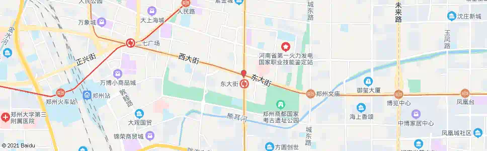 郑州东大街紫荆山路_公交站地图_郑州公交_妙搜公交查询2025