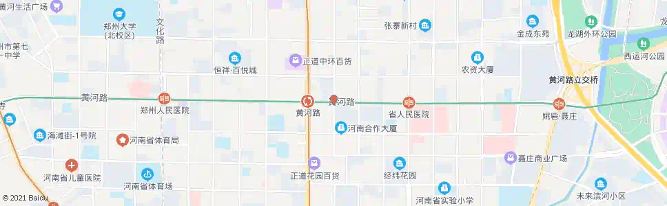 郑州政六街黄河路_公交站地图_郑州公交_妙搜公交查询2025