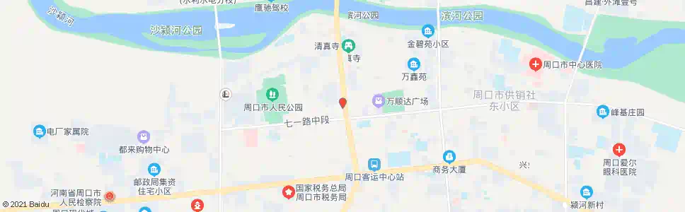 周口人民商场(西行)_公交站地图_周口公交_妙搜公交查询2025
