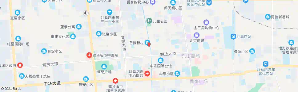 驻马店电力医院路口_公交站地图_驻马店公交_妙搜公交查询2025