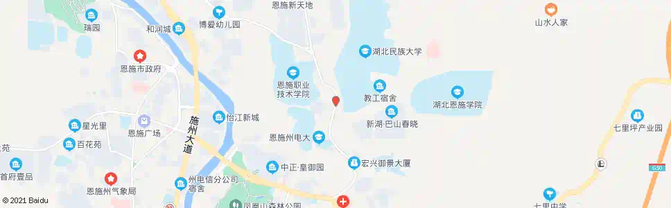 恩施湖北民院_公交站地图_恩施公交_妙搜公交查询2025