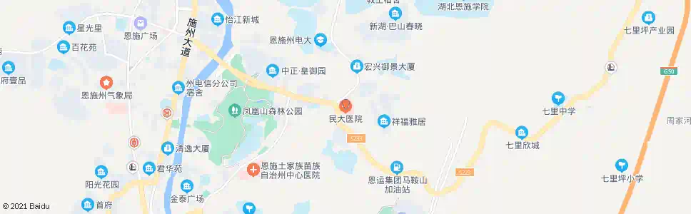 恩施民院附属医院_公交站地图_恩施公交_妙搜公交查询2025