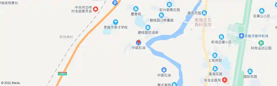 恩施旗峰加油站_公交站地图_恩施公交_妙搜公交查询2025