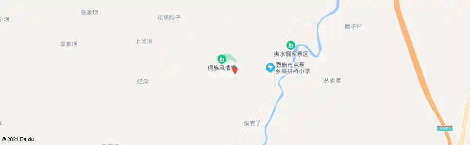 恩施范家坝_公交站地图_恩施公交_妙搜公交查询2025