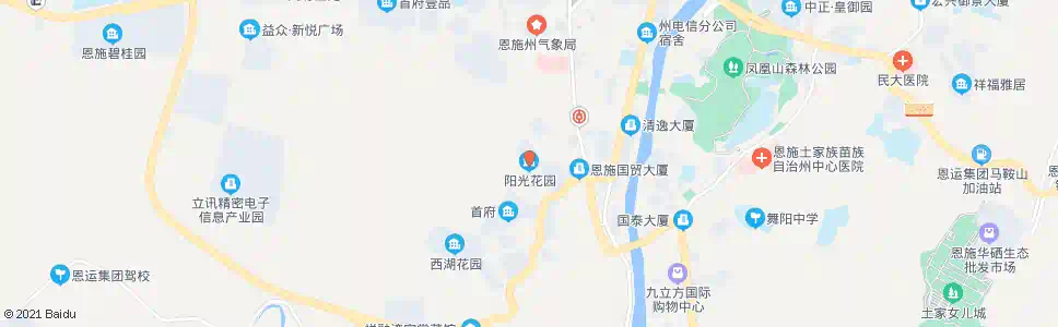 恩施阳光花园_公交站地图_恩施公交_妙搜公交查询2025